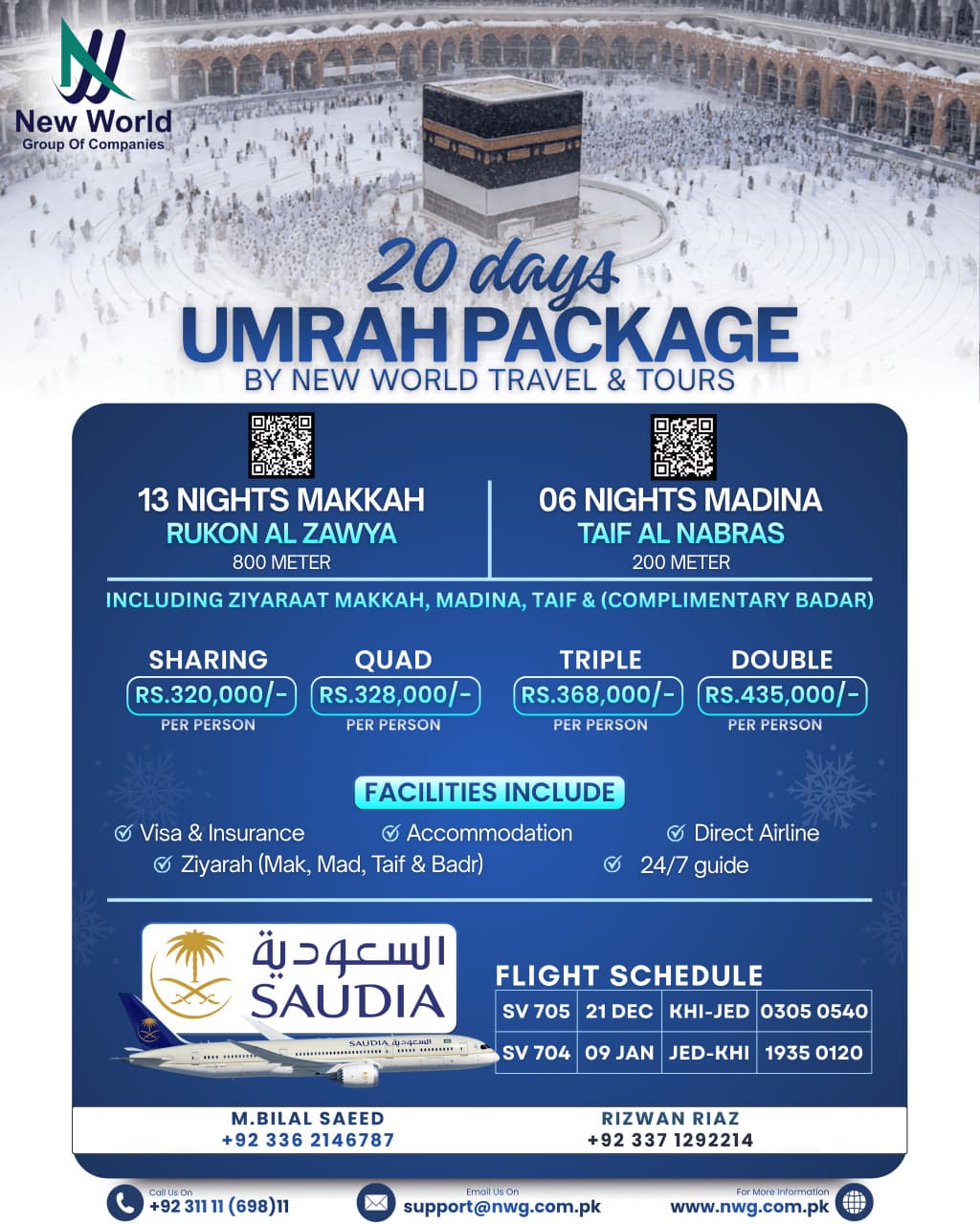 20 Days Winter Umrah Package 2025